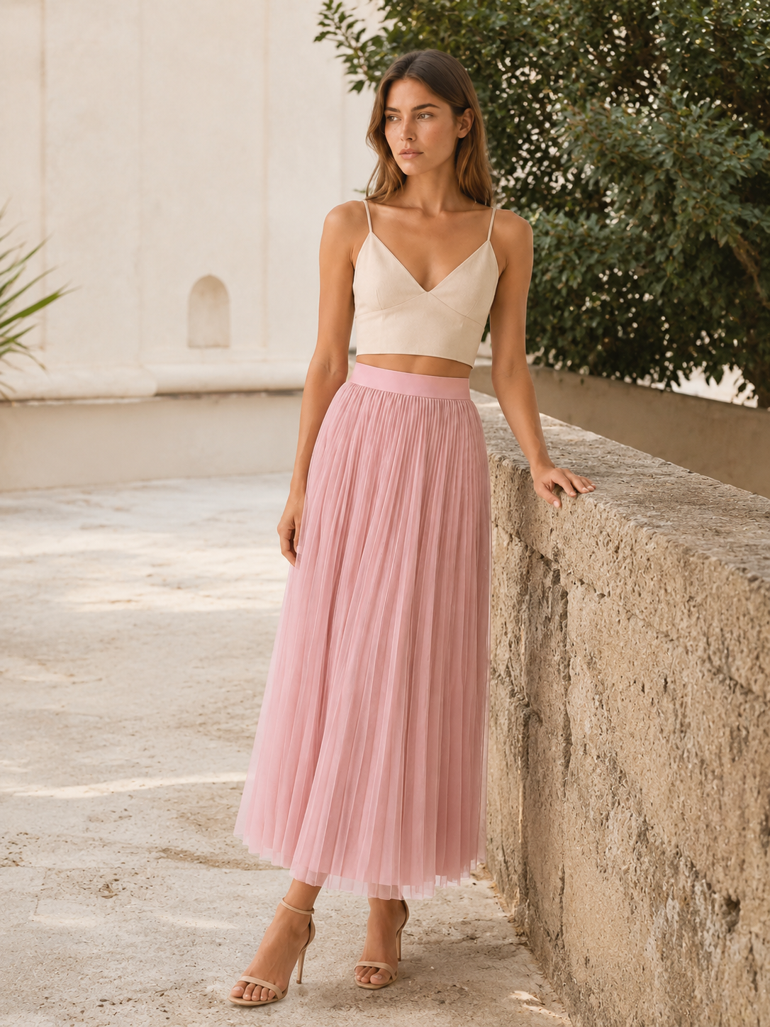 Mariska | Pleated Maxi Skirt with High Waist