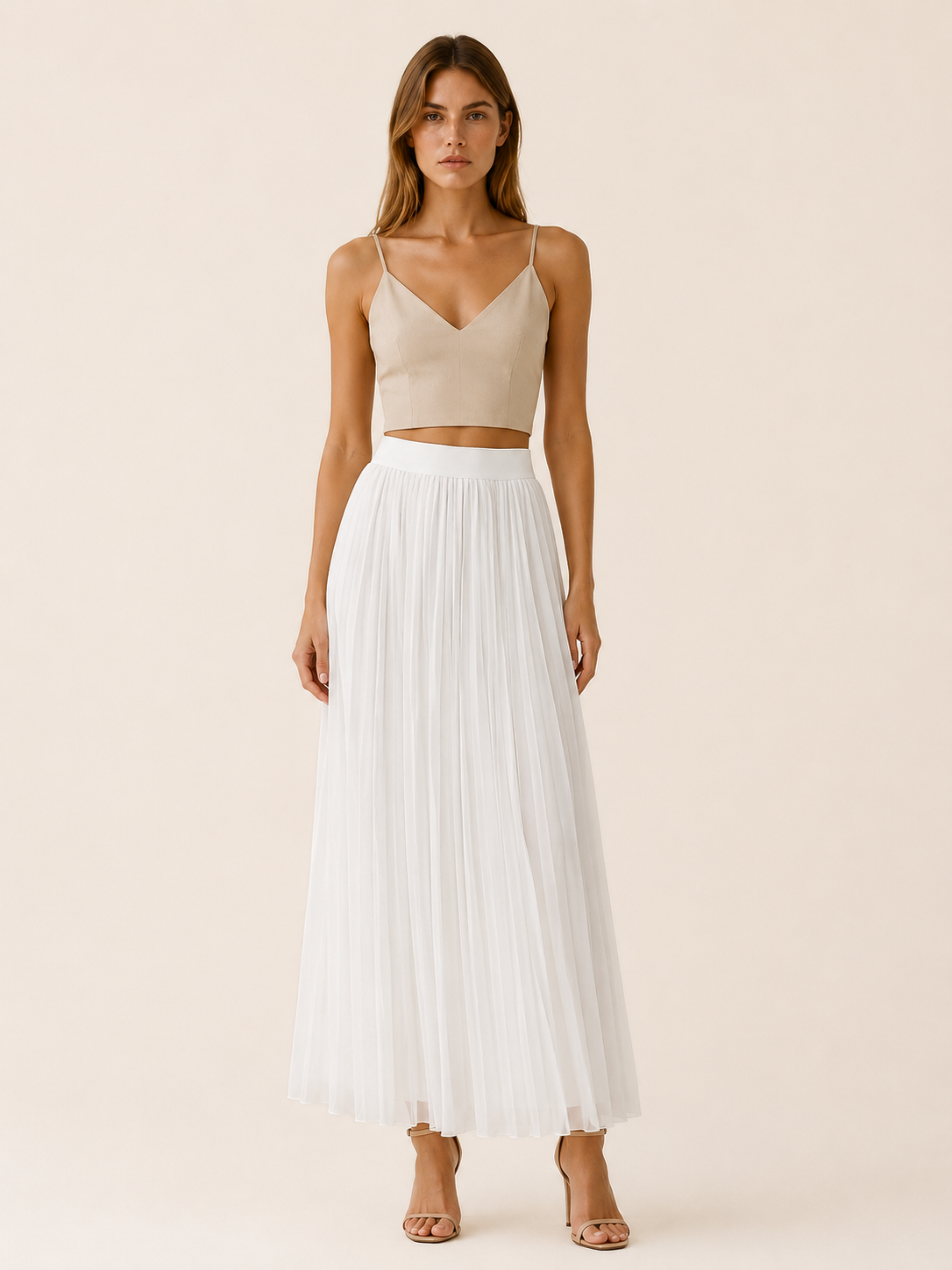 Mariska | Pleated Maxi Skirt with High Waist