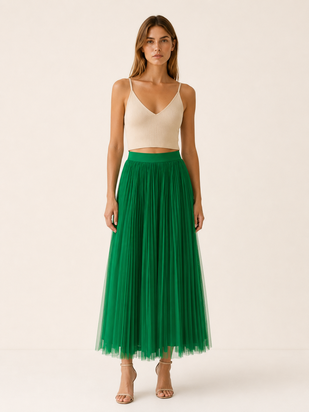 Mariska | Pleated Maxi Skirt with High Waist