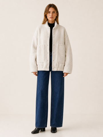 Marvella | Bomber Jacket with Oversized Fit Snap Front