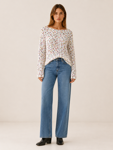 Marzena | Boat Neck Jumper with Twist-Back Detail