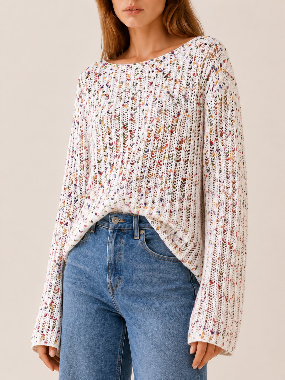 Marzena | Boat Neck Jumper with Twist-Back Detail
