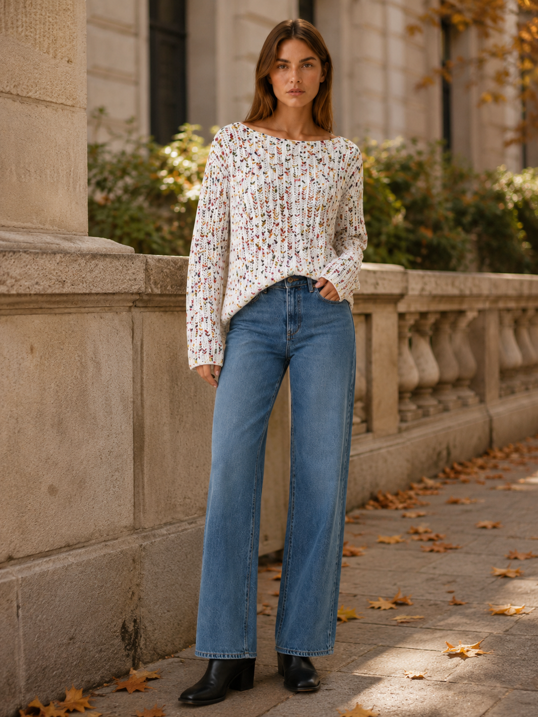 Marzena | Boat Neck Jumper with Twist-Back Detail