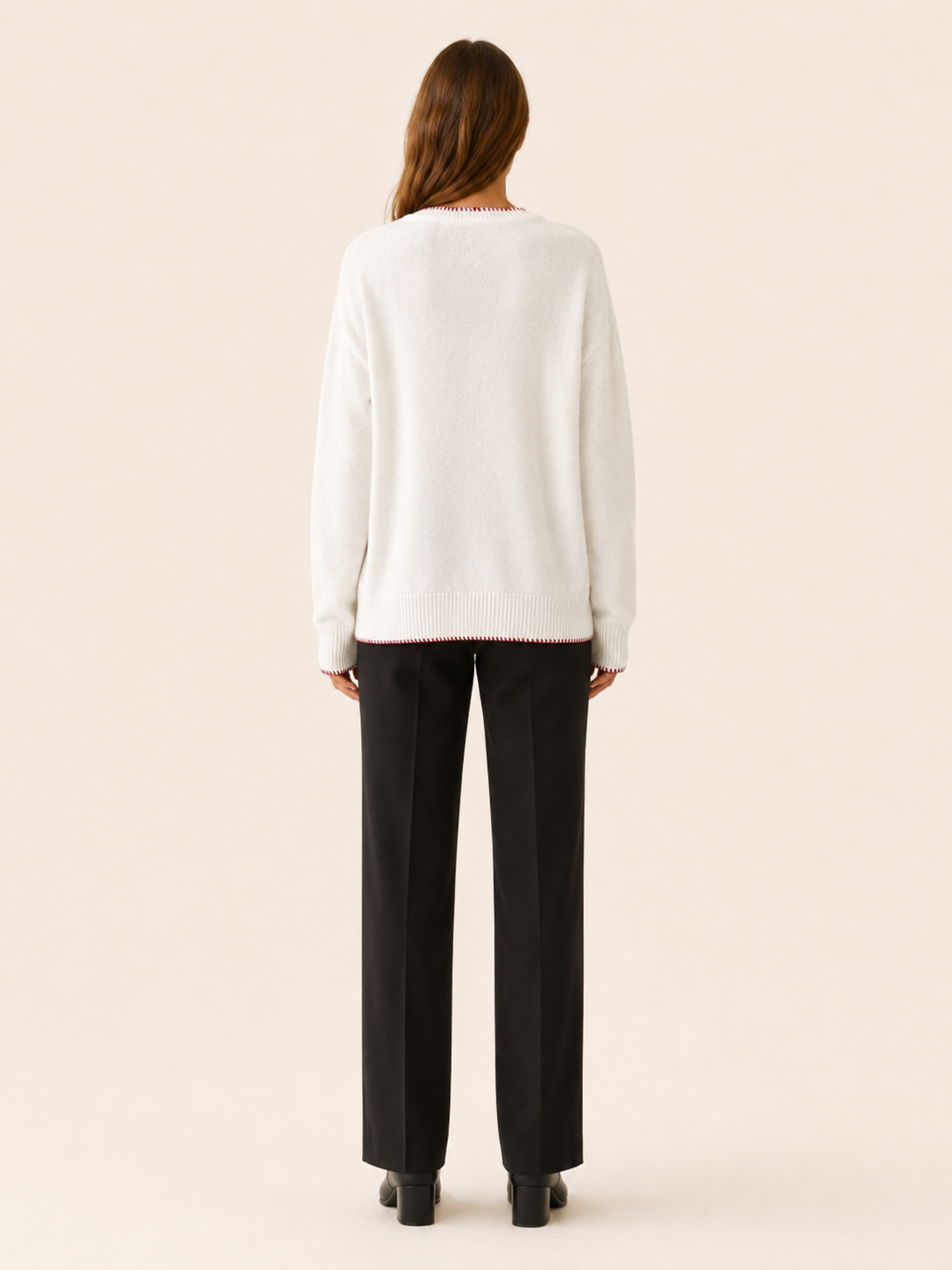 Melusine | Round Neck Jumper with Bow Detail