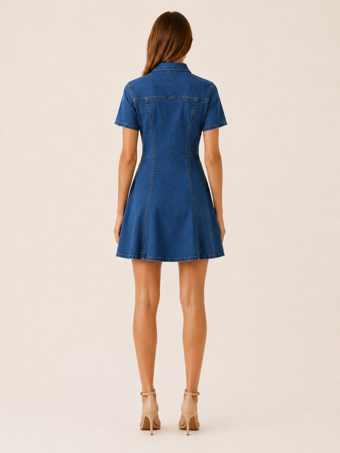 Minka | Denim Mini Dress with Button Front