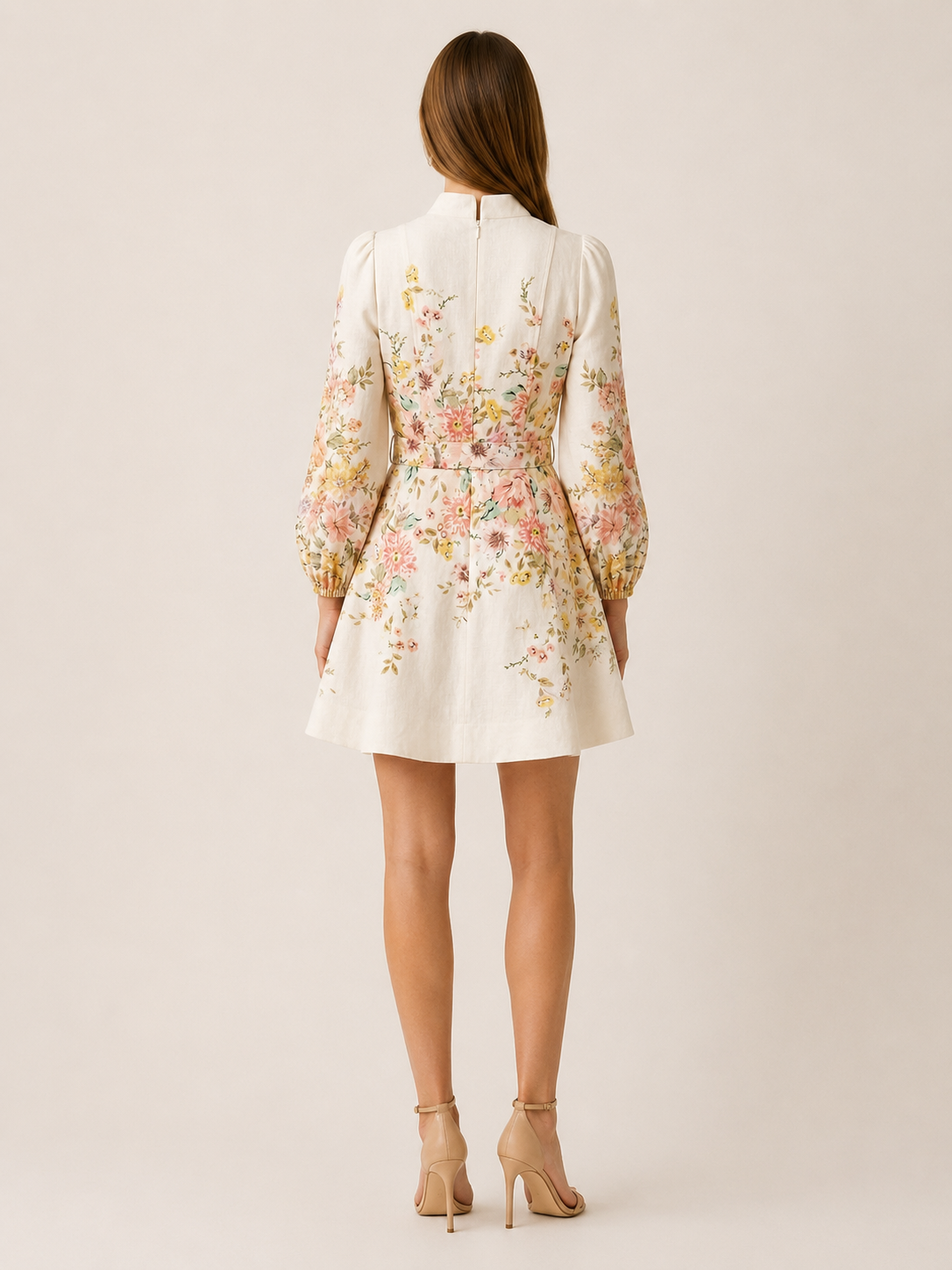 Miranda | Floral Mini Dress with Puff Sleeves