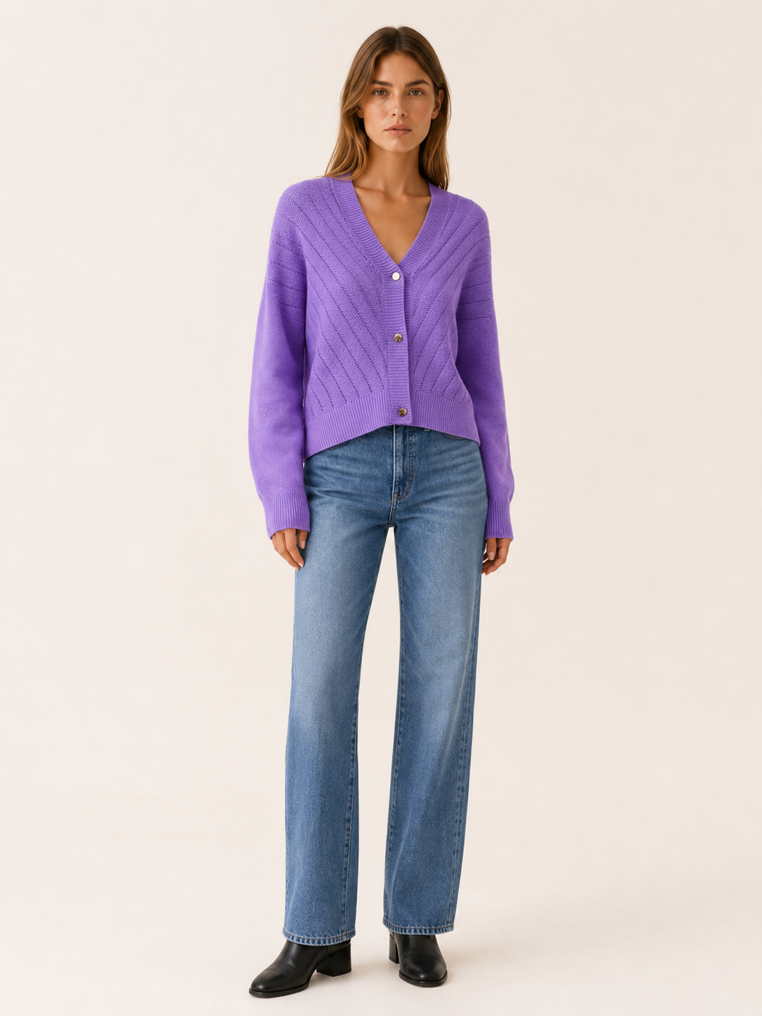 Mirren | V-Neck Cardigan with Button Front