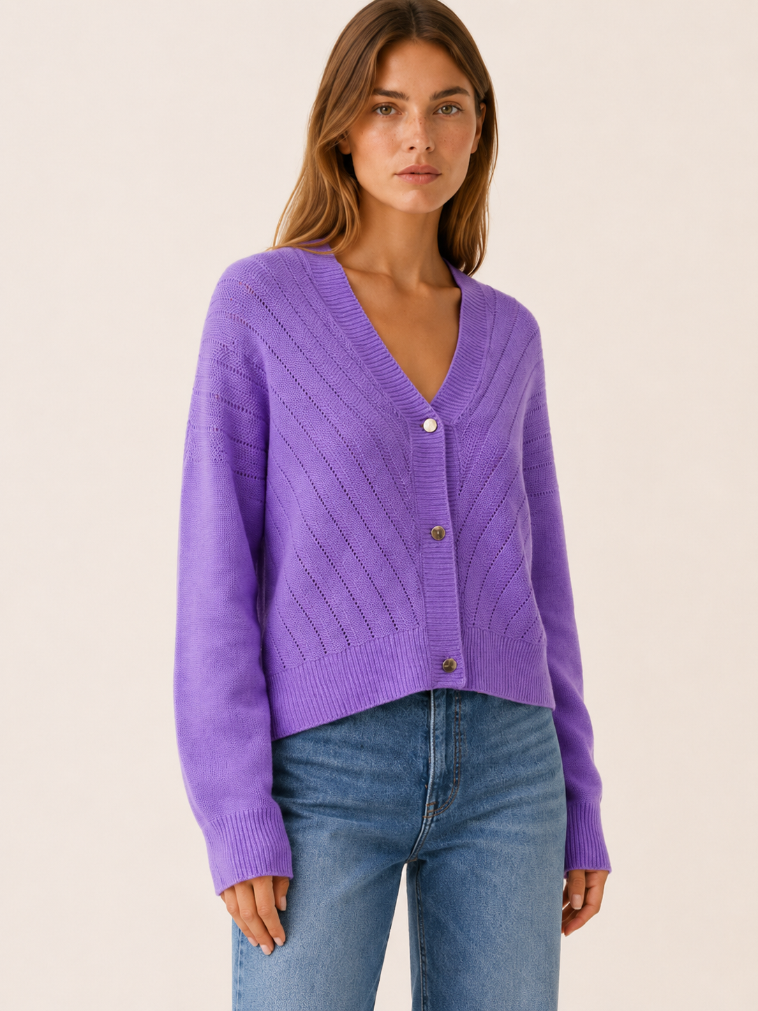 Mirren | V-Neck Cardigan with Button Front