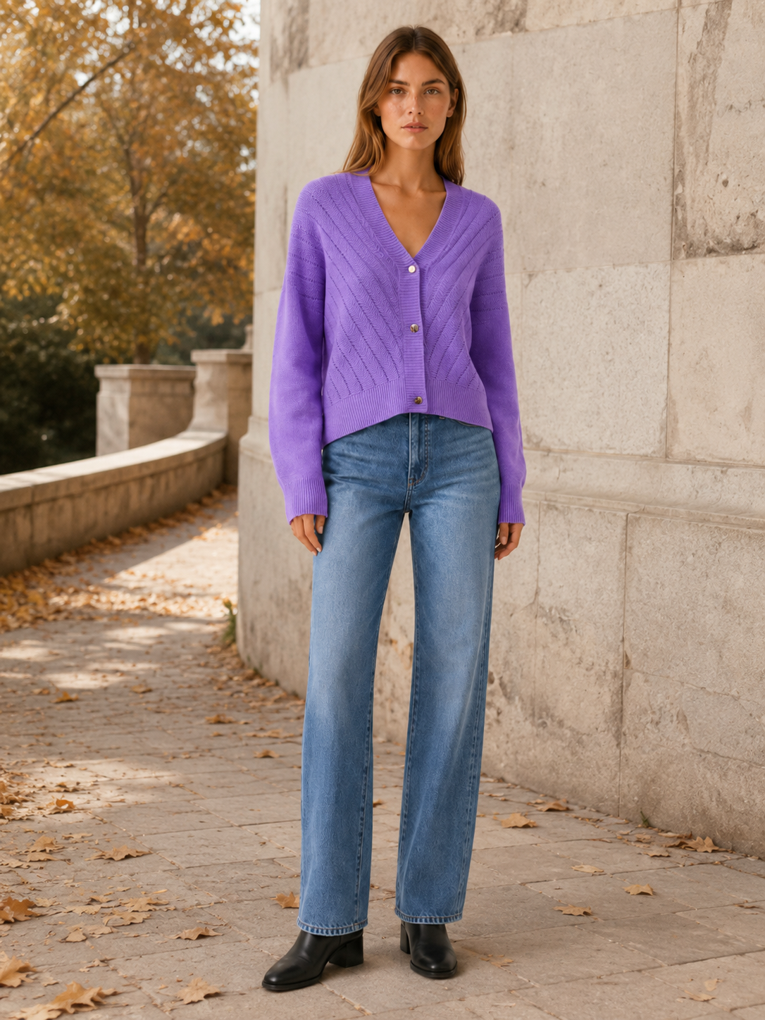 Mirren | V-Neck Cardigan with Button Front