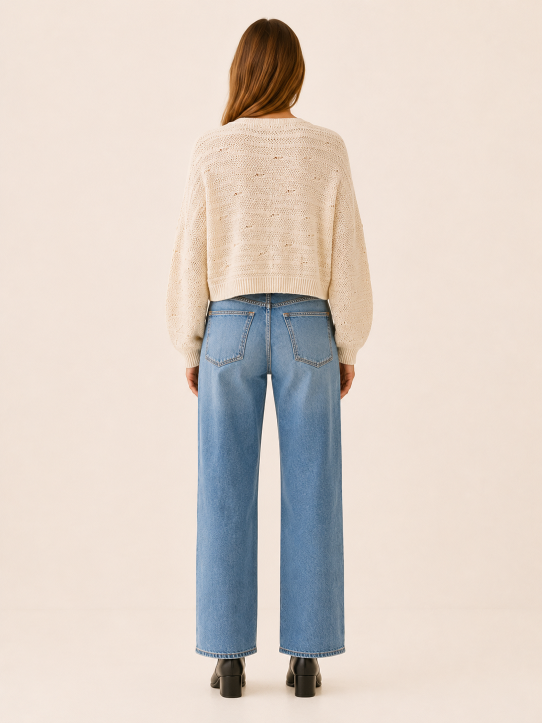Morysselle | Cropped Jumper with Distressed Detail and Dolman Sleeves
