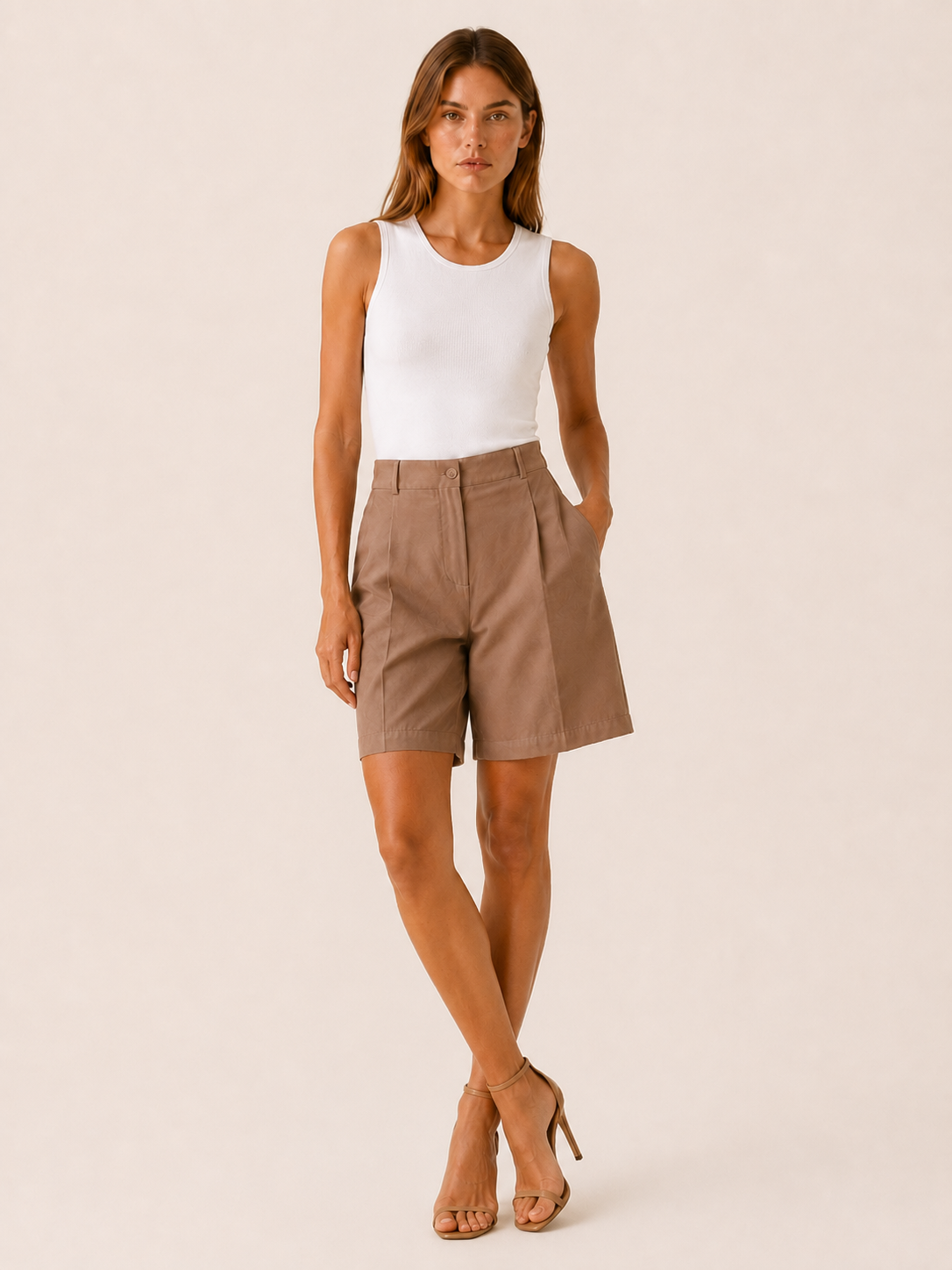 Naomi | Bermuda Shorts High Waist Pleated