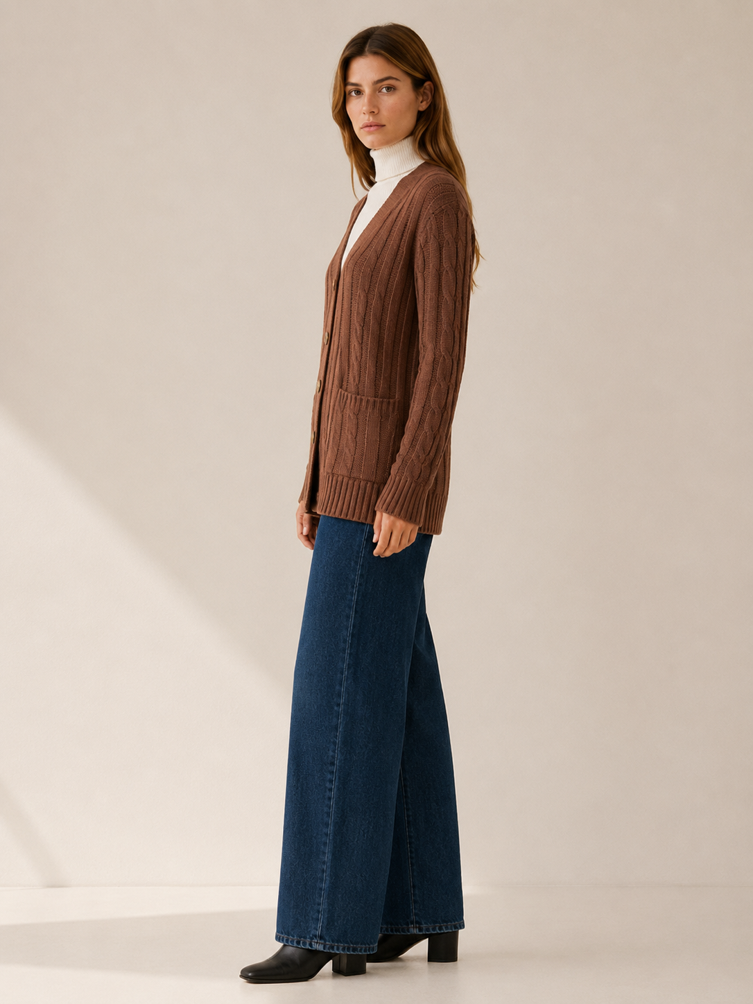 Nerissa | Long Cardigan with Button Front