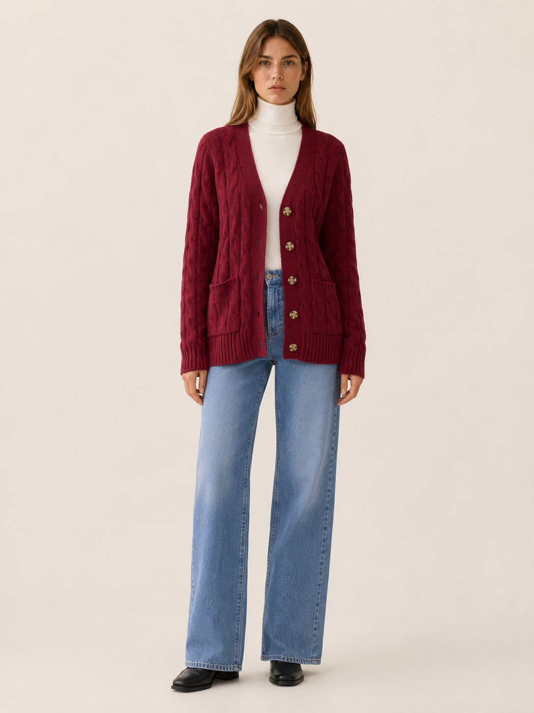 Nerissa | Long Cardigan with Button Front