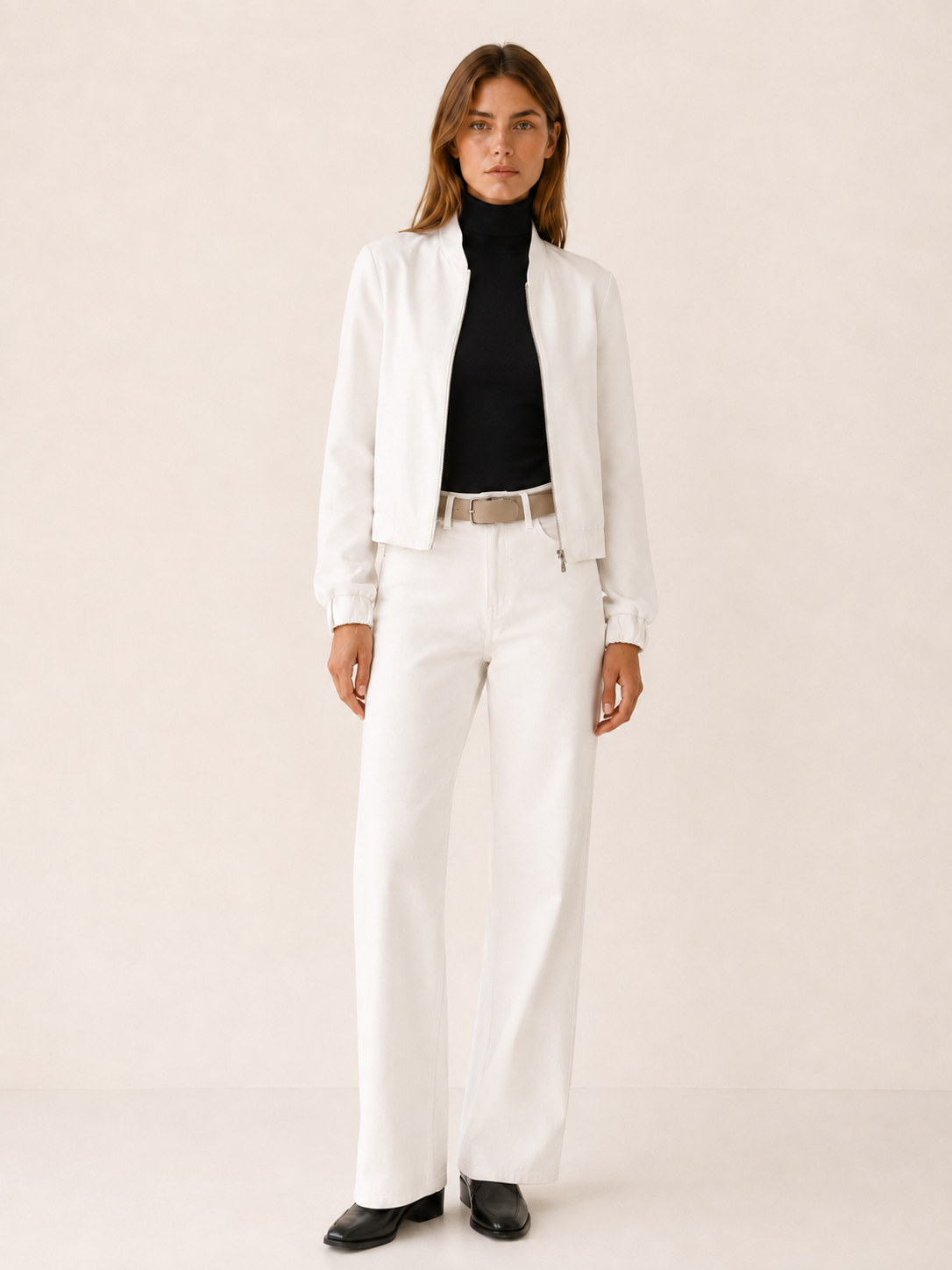 Nerolia | Bomber Jacket with Zip Front and Ribbed Trims
