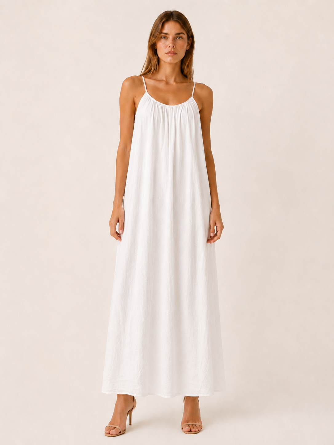 Norevia | Maxi Beach Dress with Adjustable Straps