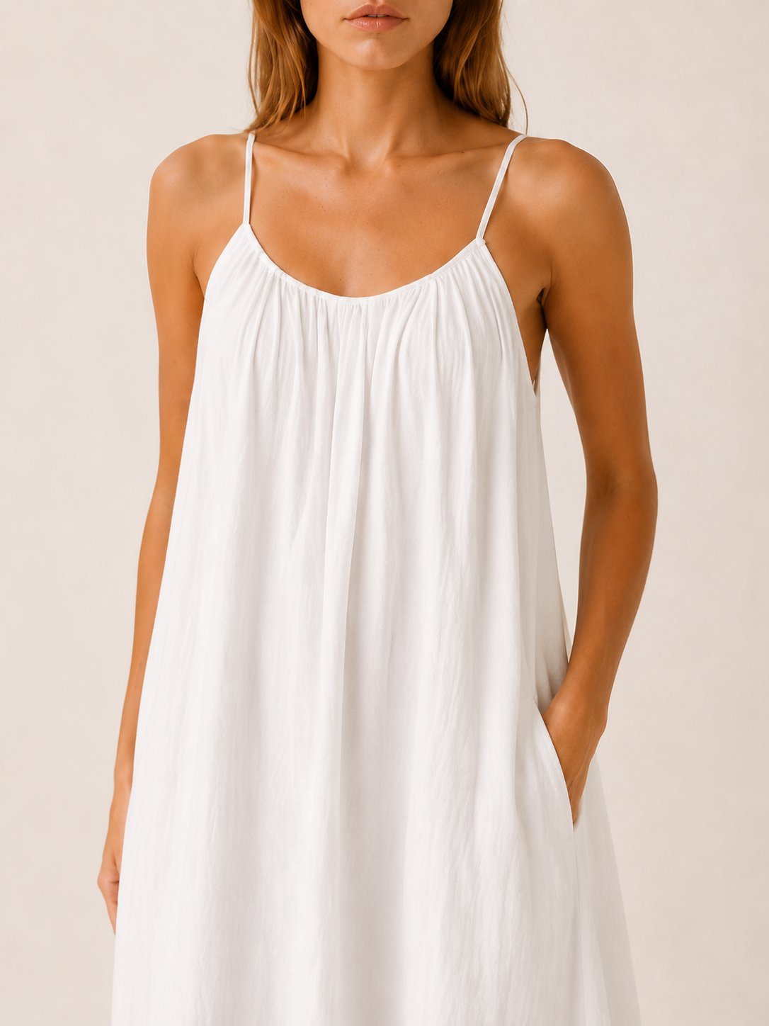 Norevia | Maxi Beach Dress with Adjustable Straps