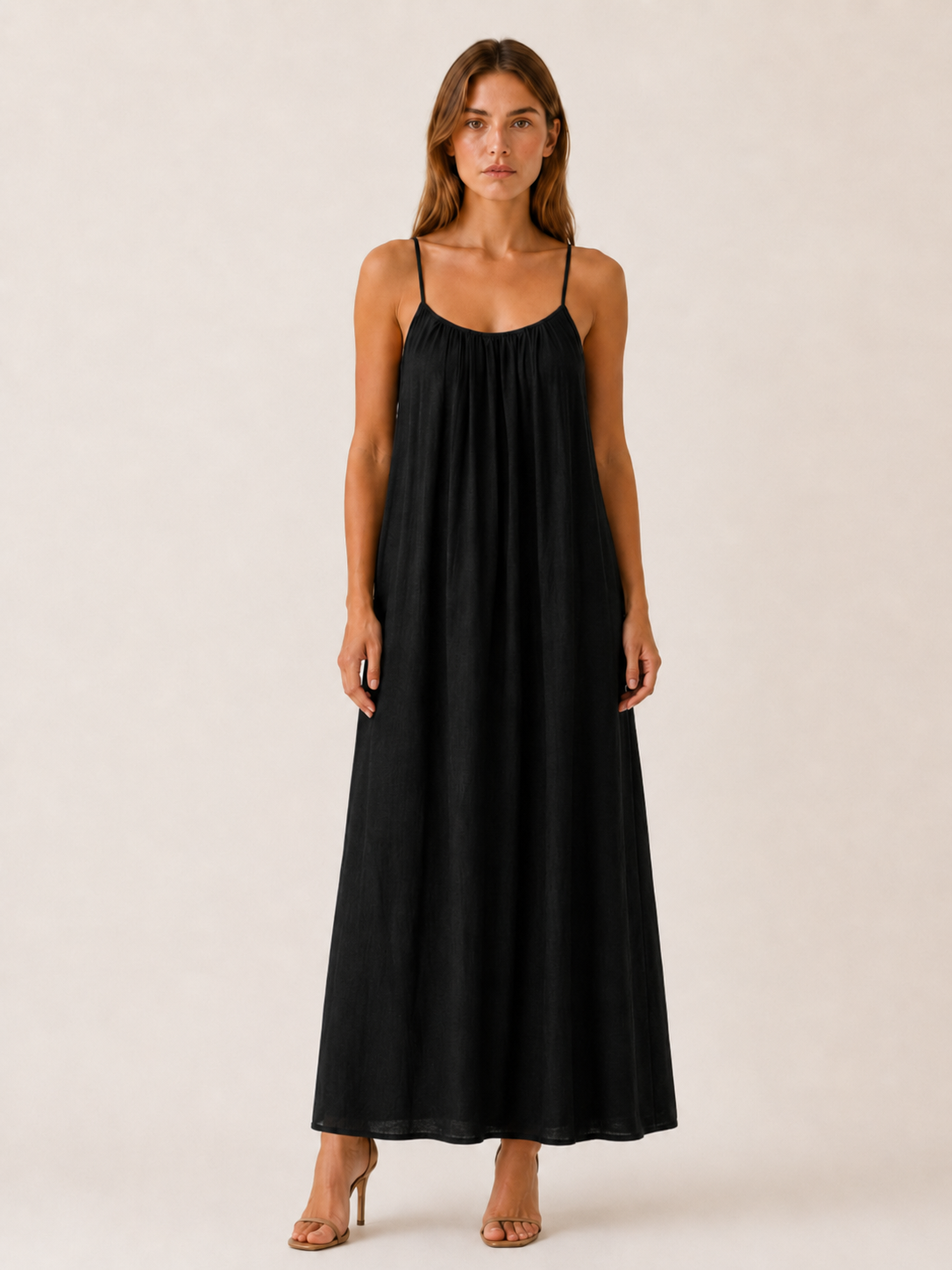 Norevia | Maxi Beach Dress with Adjustable Straps