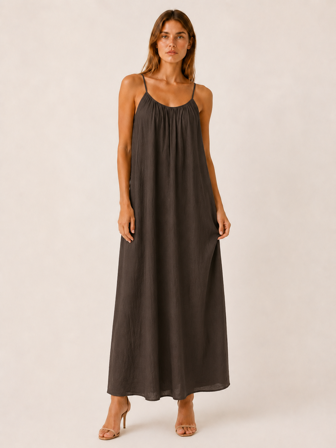 Norevia | Maxi Beach Dress with Adjustable Straps