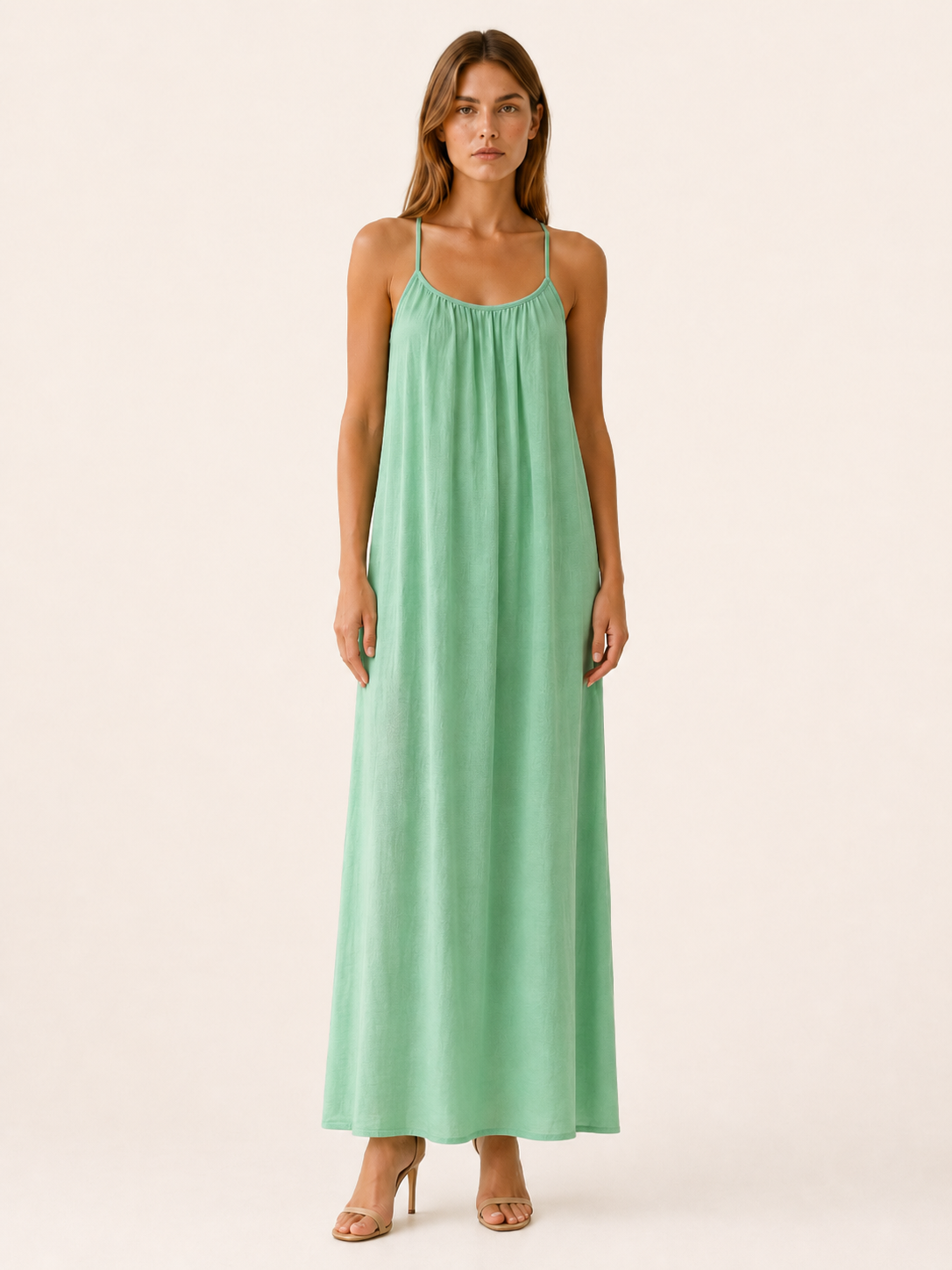 Norevia | Maxi Beach Dress with Adjustable Straps