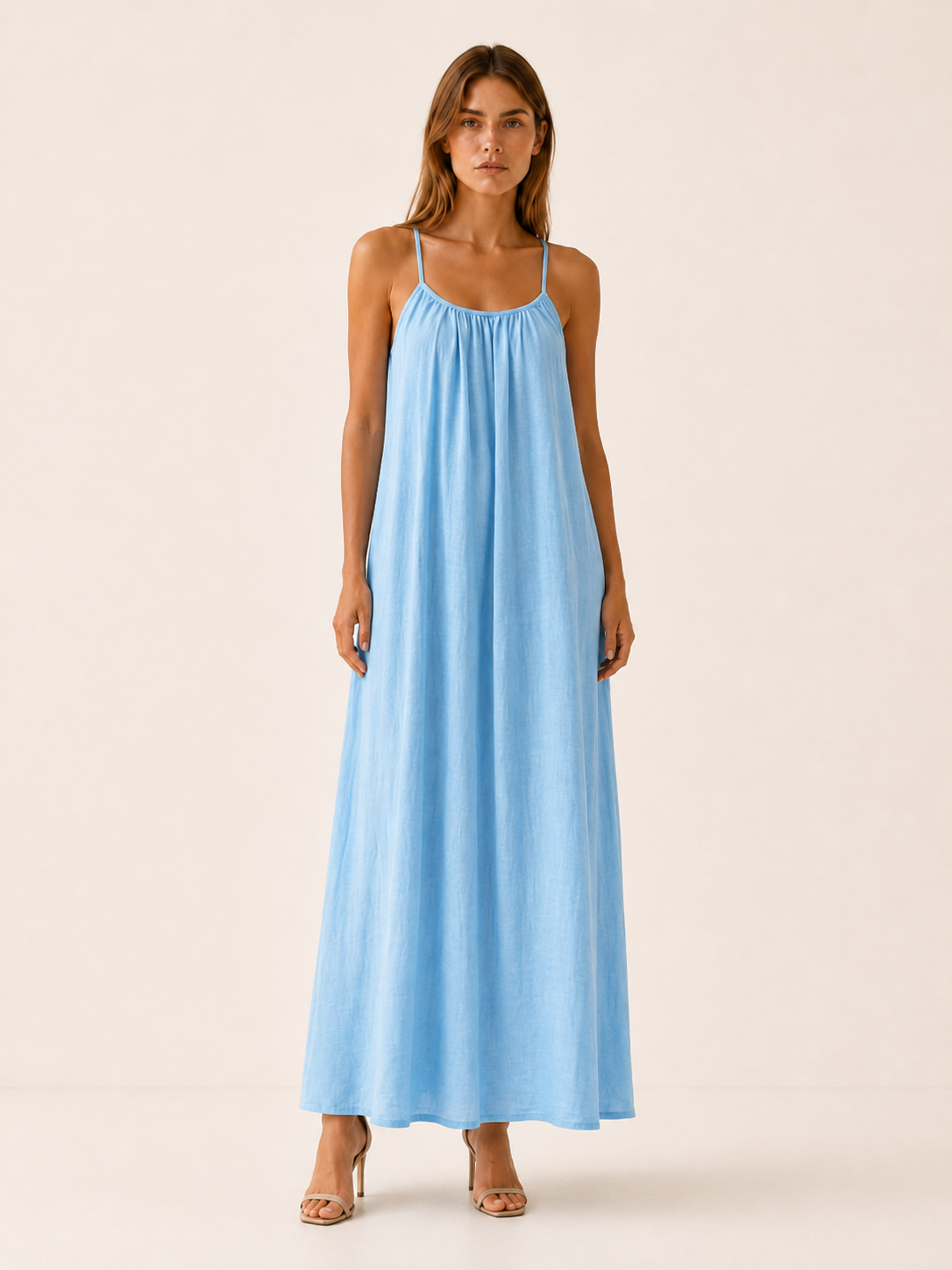 Norevia | Maxi Beach Dress with Adjustable Straps