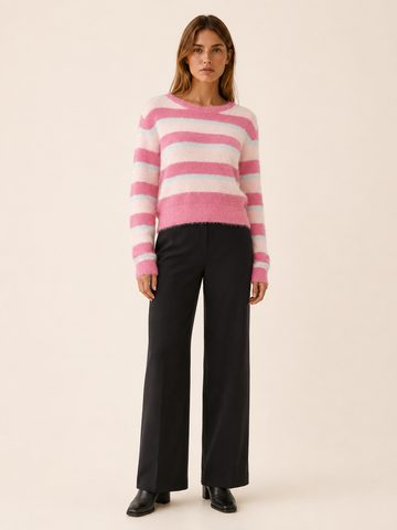 Odelia | Striped Jumper with Round Neck and Relaxed Fit