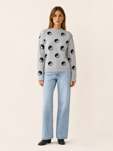 Olythra | Crew Neck Jumper with Celestial Pattern
