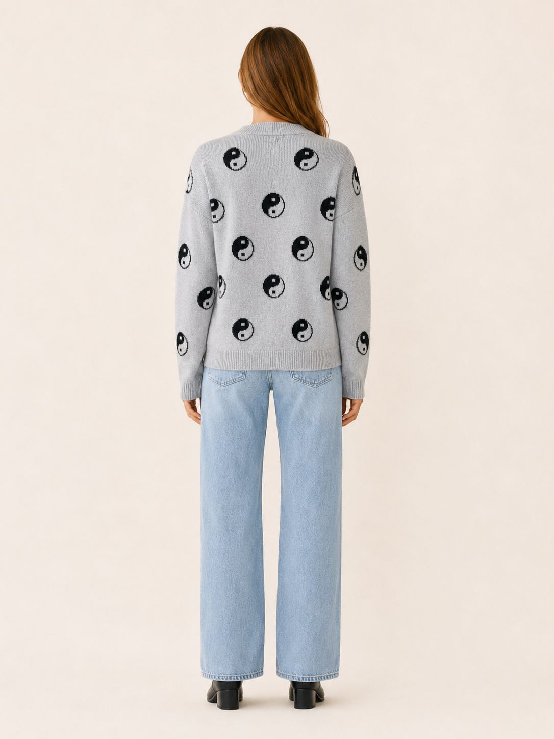 Olythra | Crew Neck Jumper with Celestial Pattern