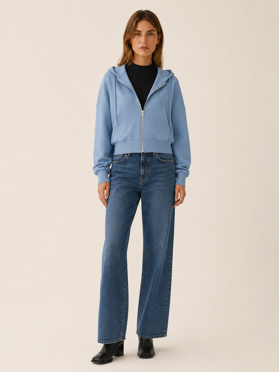 Paloma | Women's Zip Through Cropped Hoodie