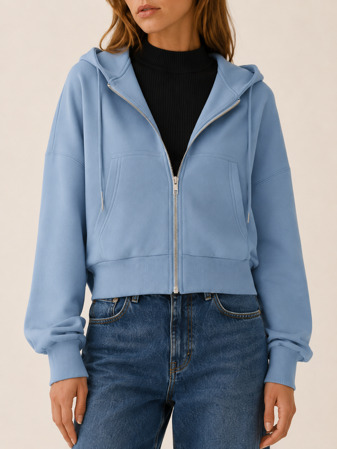 Paloma | Women's Zip Through Cropped Hoodie