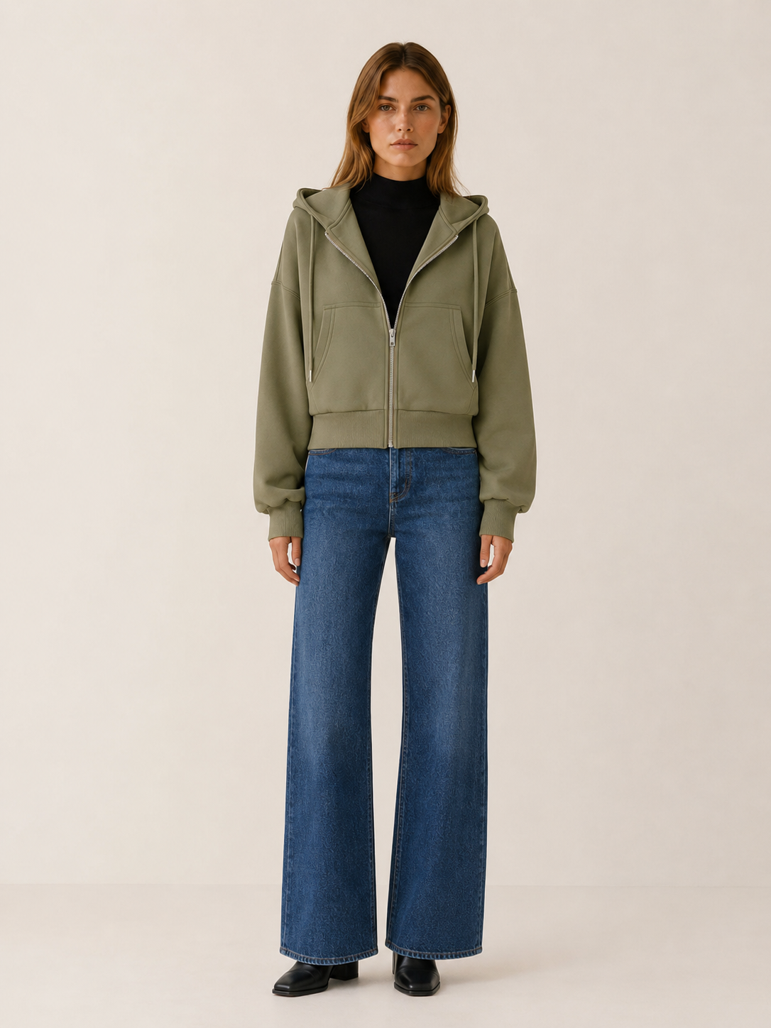 Paloma | Women's Zip Through Cropped Hoodie