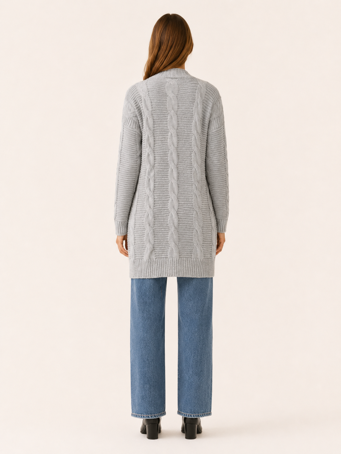 Petra | Long Cardigan with Open Front