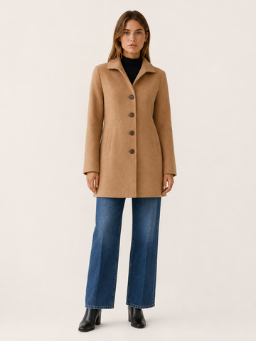 Queniva | Women’s Trench Coat with Button Front and Tailored Fit