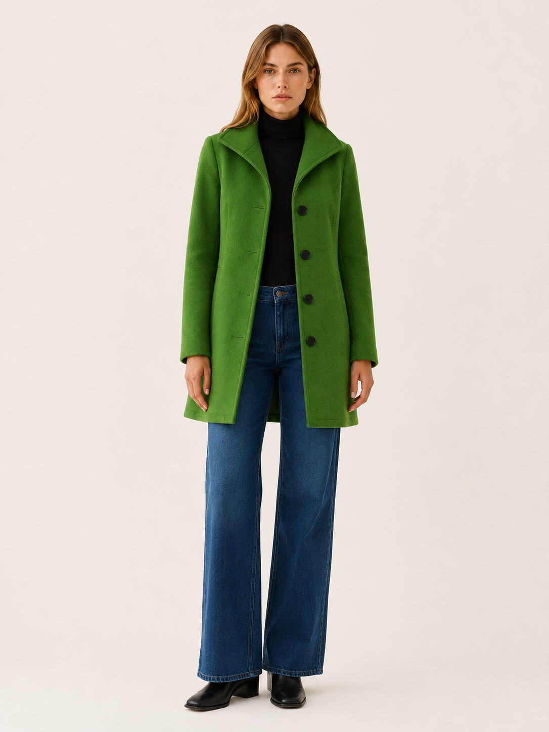 Queniva | Women’s Trench Coat with Button Front and Tailored Fit