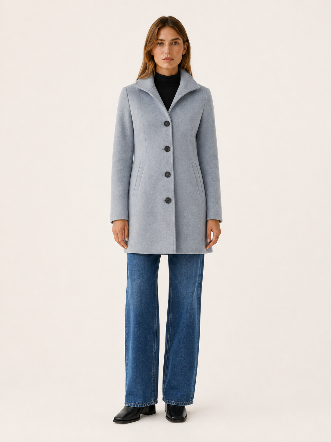 Queniva | Women’s Trench Coat with Button Front and Tailored Fit