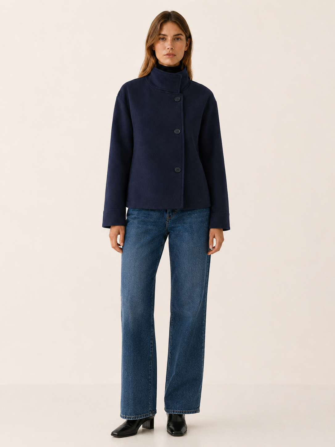 Ravienna | Women's Stand Collar Short Coat