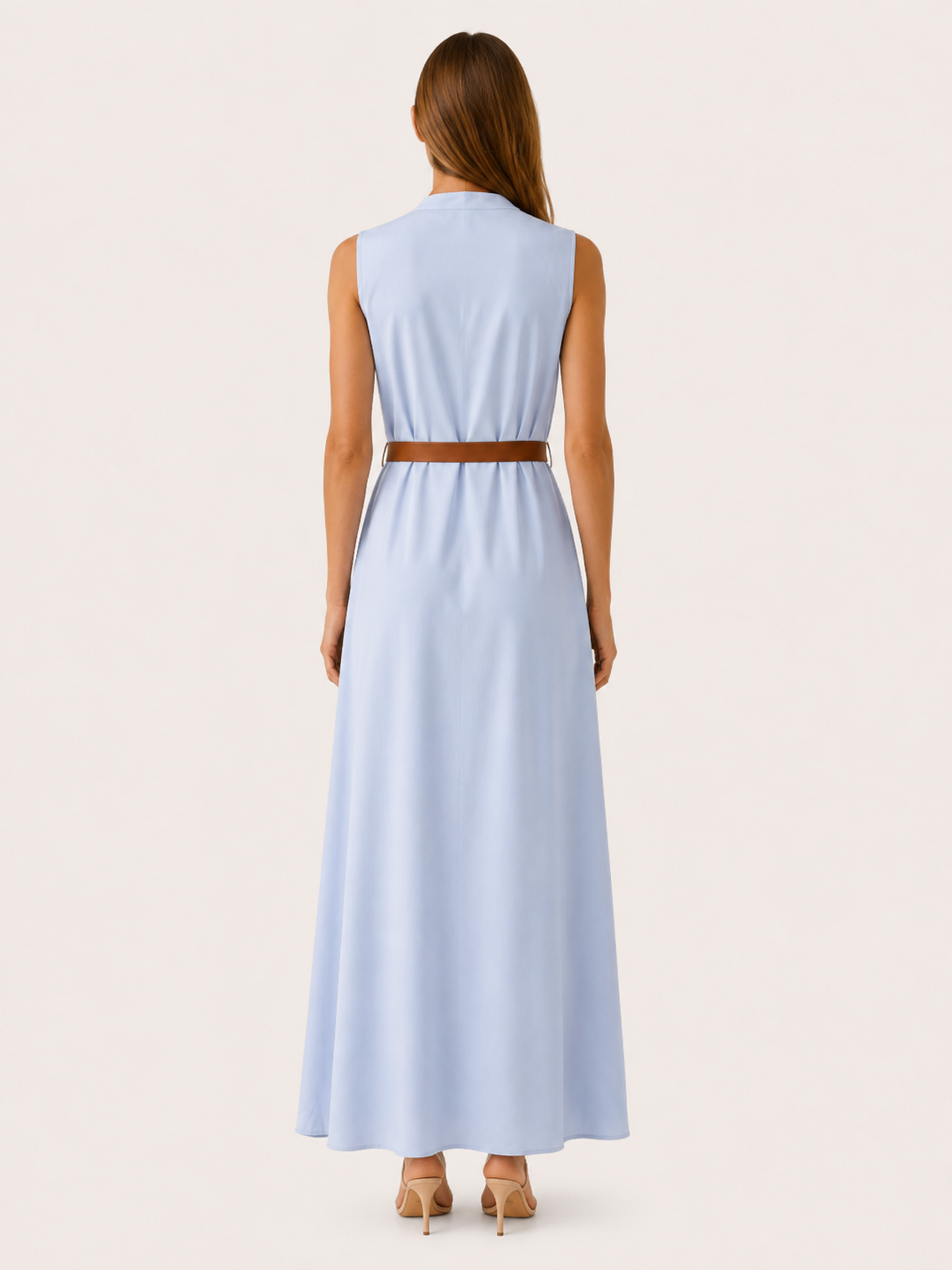 Rovelle | Sleeveless Wrap Maxi Dress with Contrast Trim