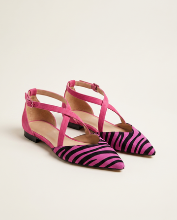 Rowena | Flat Sandals with Crossed Ankle Straps