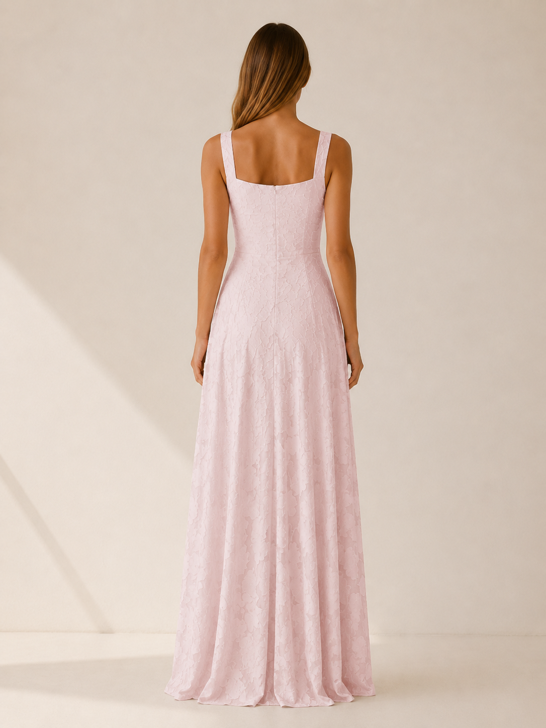 Sabine | Floral Lace Maxi Dress with Square Neckline