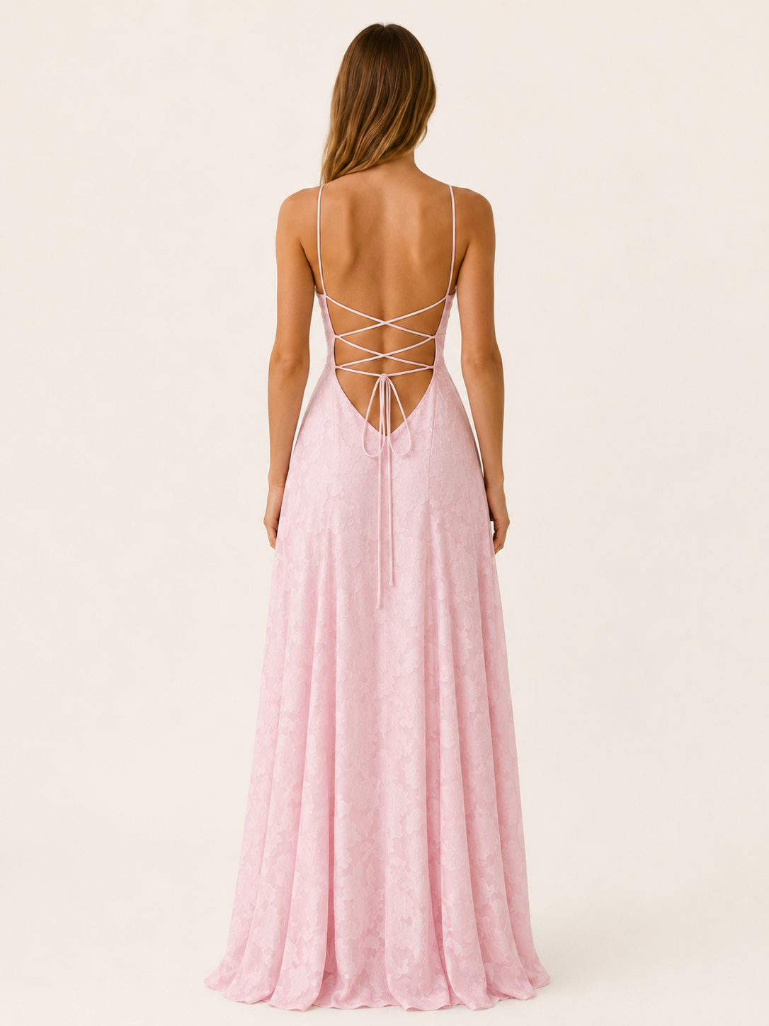 Sabine | Floral Lace Maxi Dress with Square Neckline