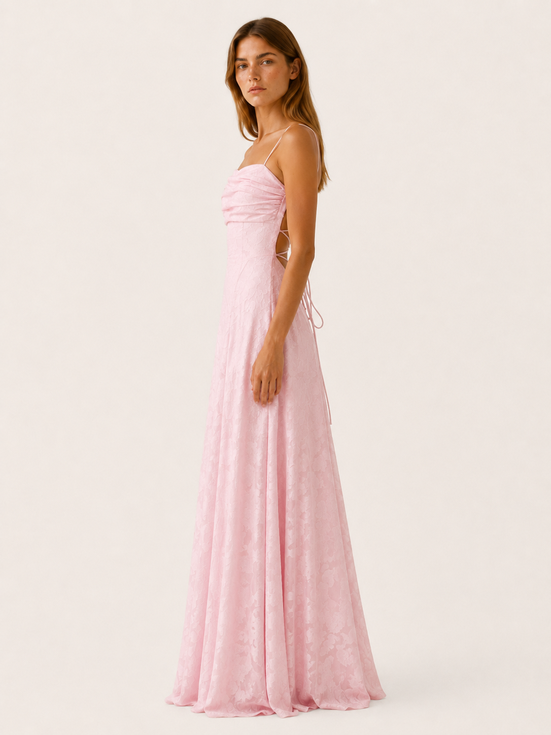 Sabine | Floral Lace Maxi Dress with Square Neckline