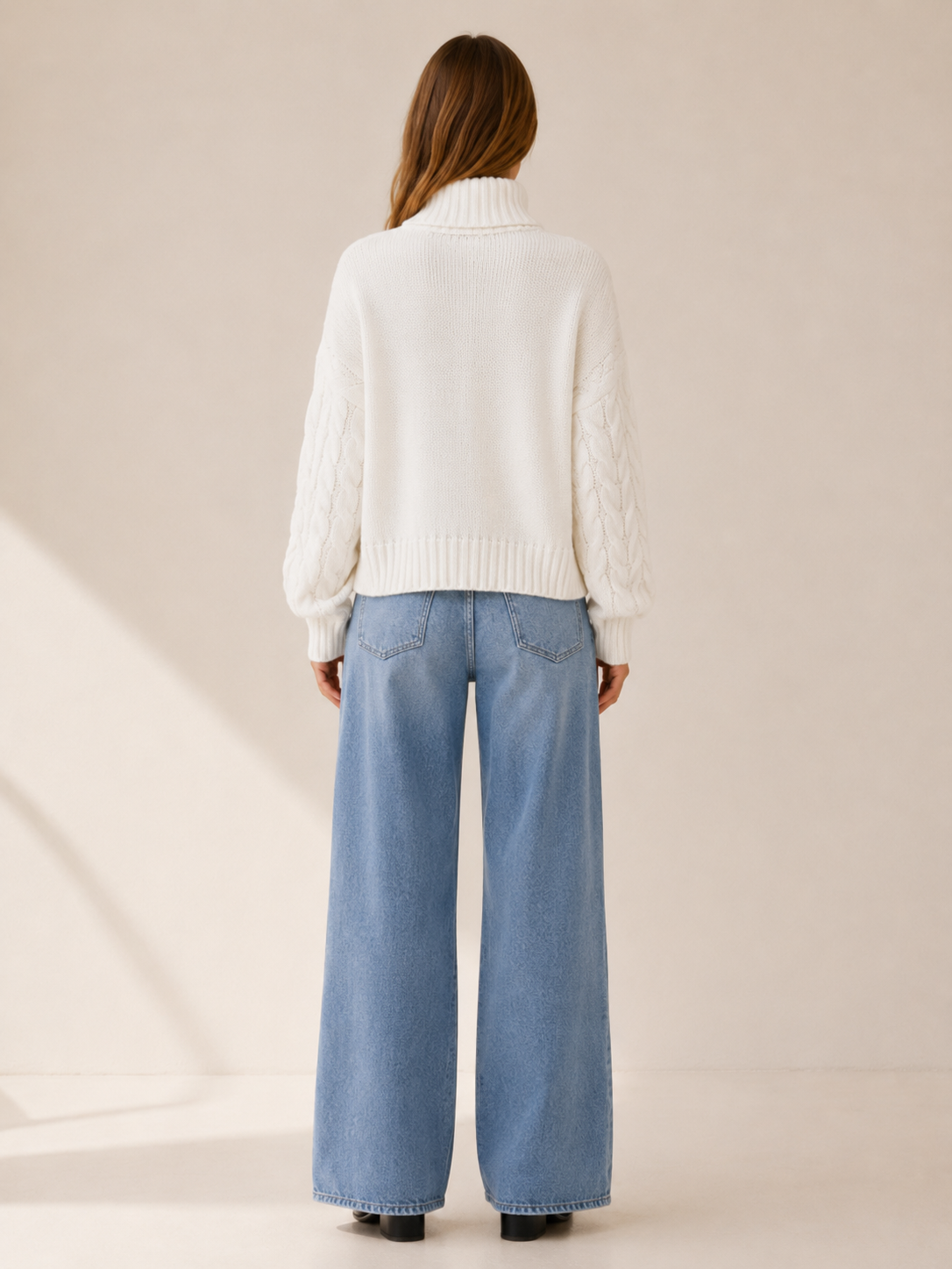 Seraphine | Roll Neck Jumper with Textured Detail