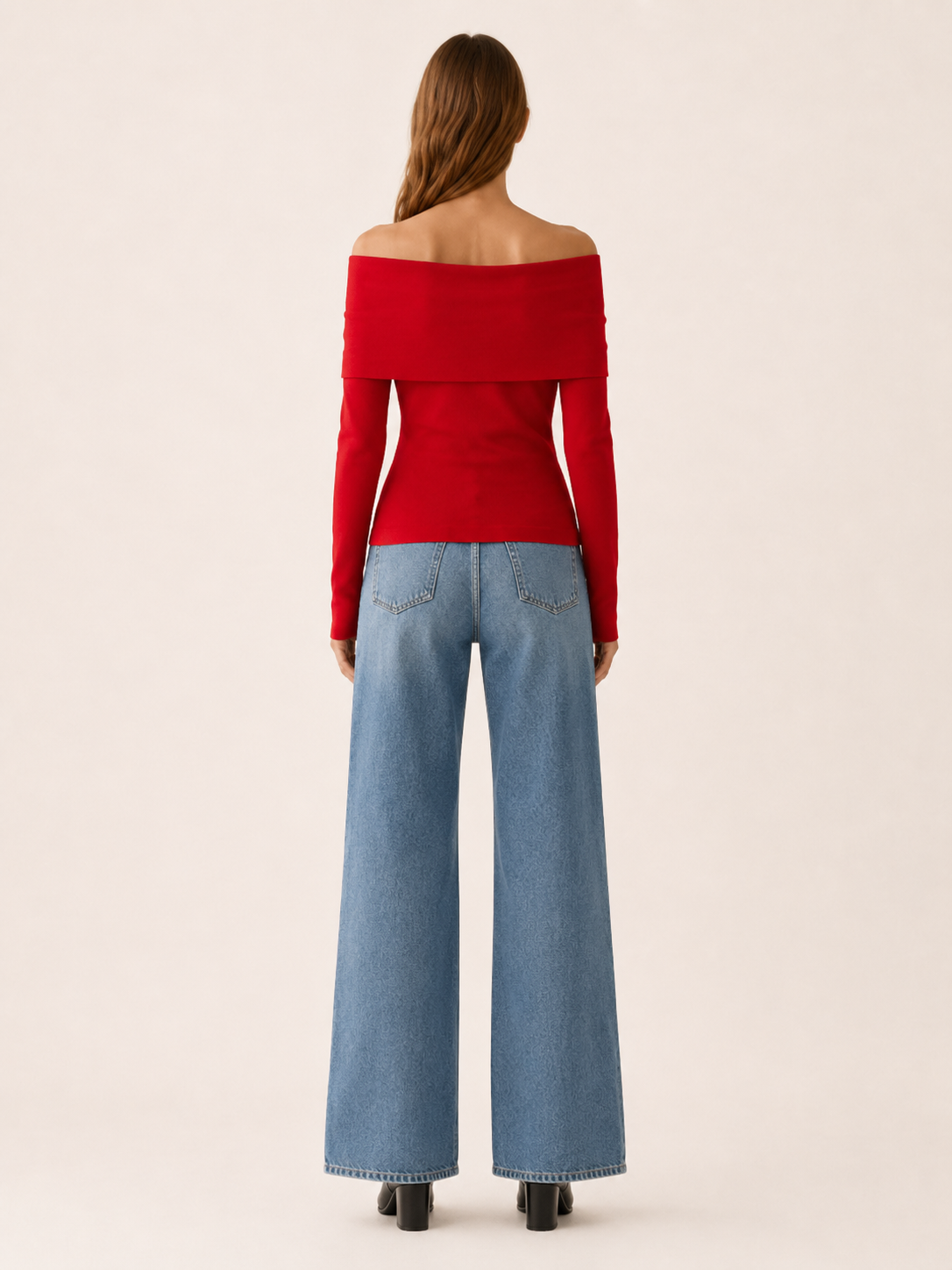 Seravine | Off Shoulder Top with Fold-Over Neckline