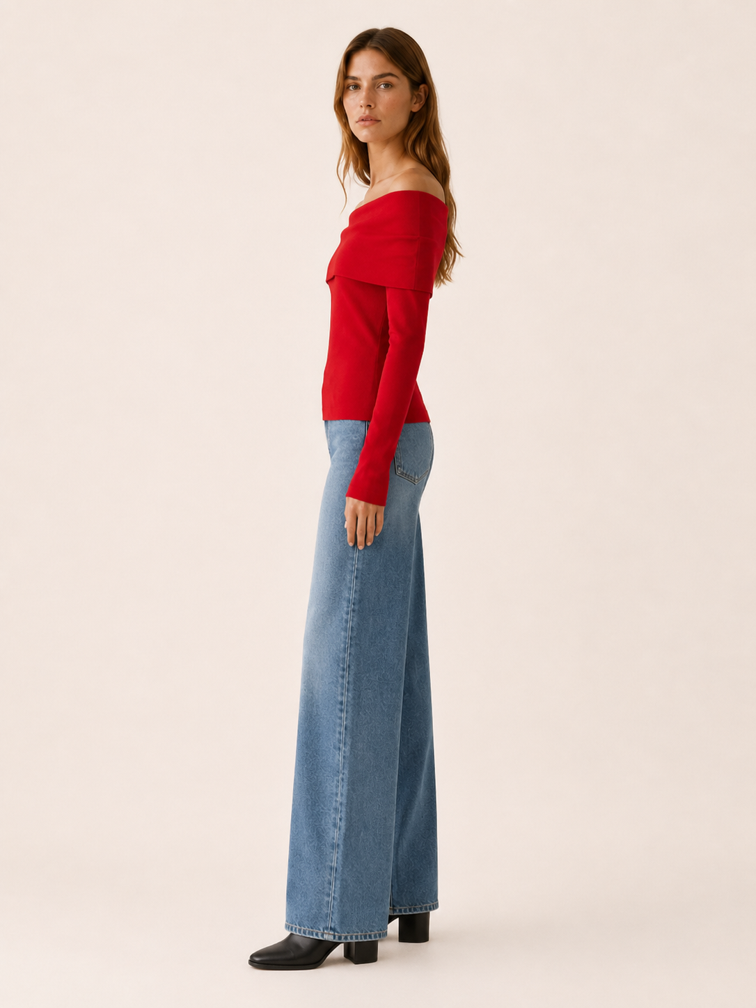 Seravine | Off Shoulder Top with Fold-Over Neckline