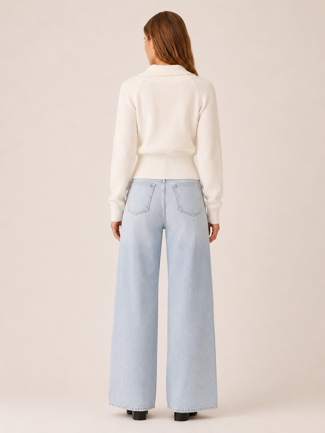 Sidonie | Cropped Jumper with Wrap Front and V-Neck