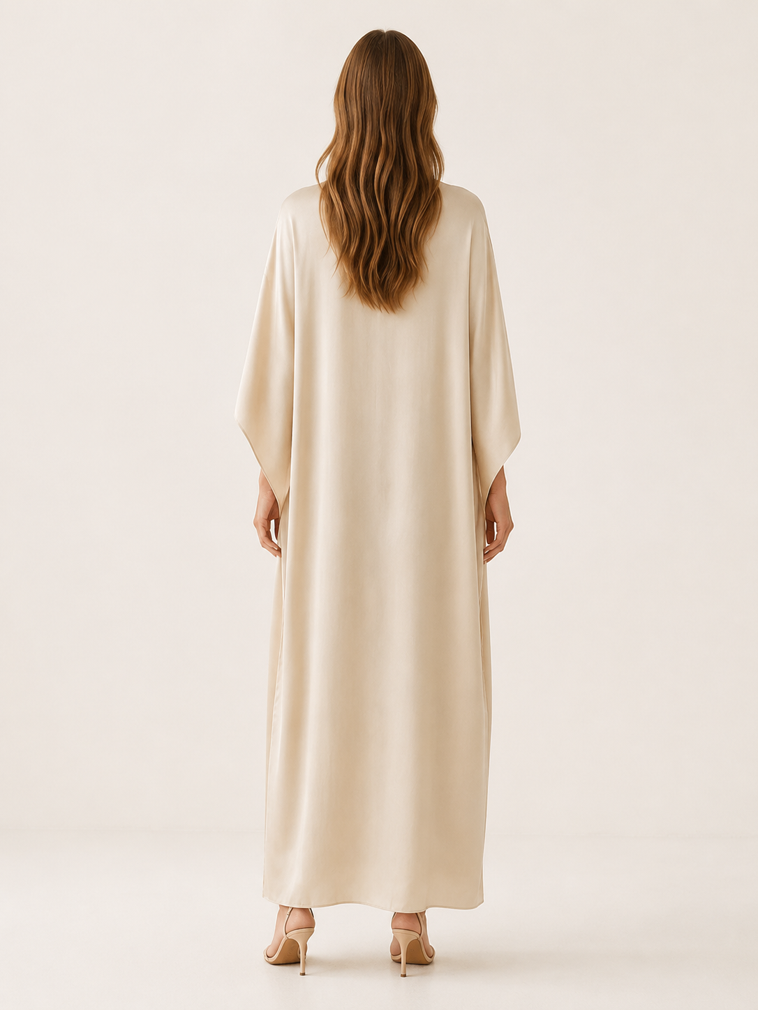 Sidra | Draped Sleeve Abaya with Maxi Length