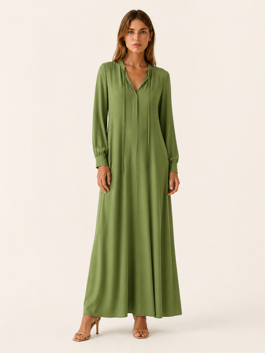 Sorella | Loose Fit Maxi Dress with Long Sleeves
