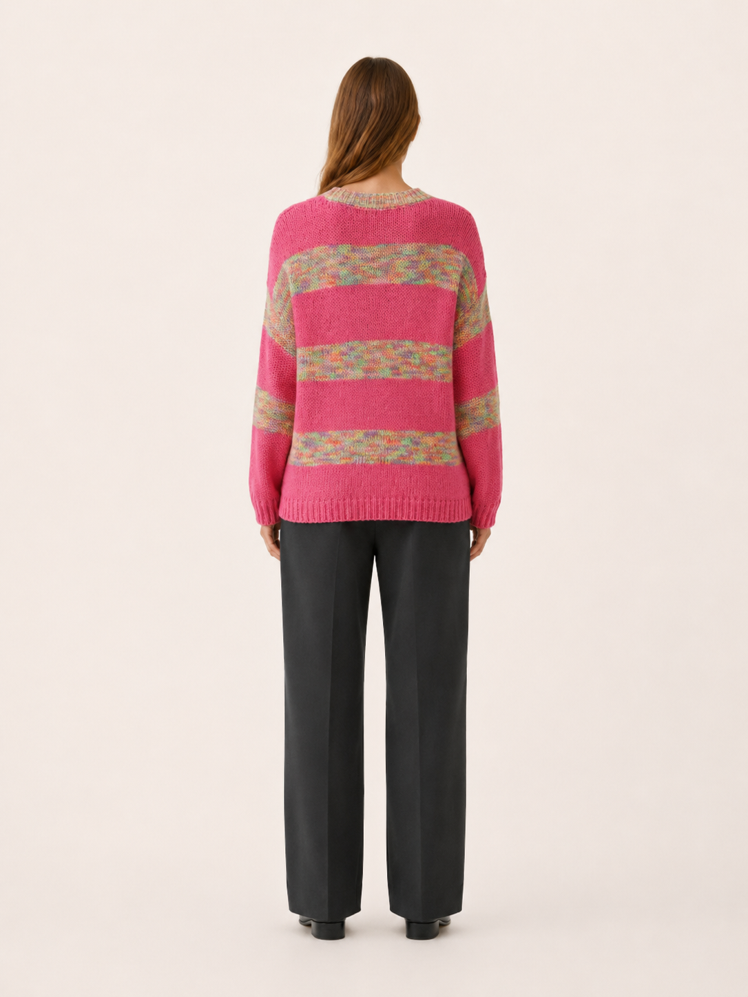 Sybella | Striped Jumper with Round Neck and Relaxed Fit