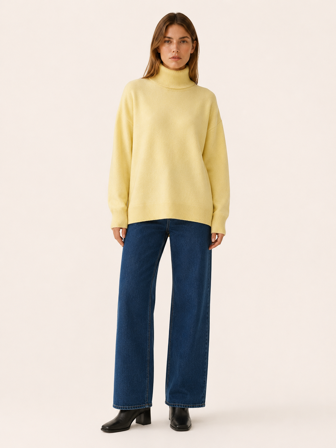 Talyssa | Roll Neck Jumper with Relaxed Fit and Long Sleeves