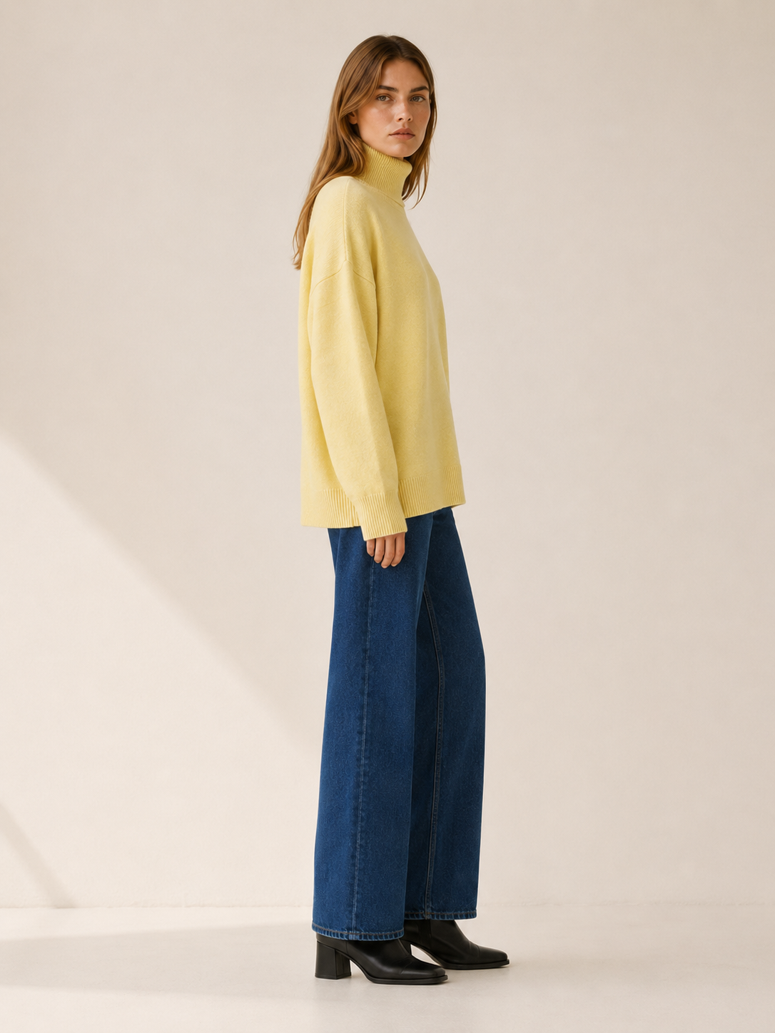 Talyssa | Roll Neck Jumper with Relaxed Fit and Long Sleeves