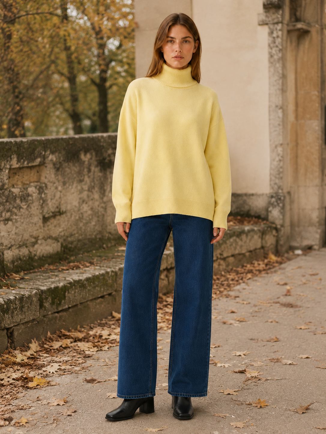 Talyssa | Roll Neck Jumper with Relaxed Fit and Long Sleeves